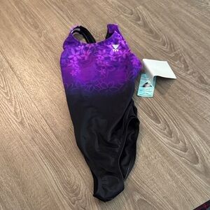NWT TYR Floral Purple and Black Swimsuit